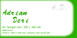 adrian deri business card