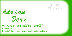 adrian deri business card